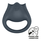 Satisfyer Perfect Pair 2 Grey USB Rechargeable Couples Ring Cock Rings Vibrating